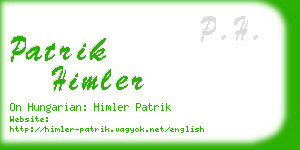 patrik himler business card